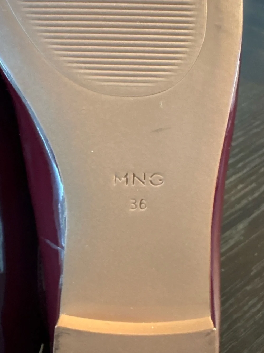 Mango Burgundy Patent Ballet Flats Ankle Strap Mary Jane NWT EURO 36 @US 5.5-6
